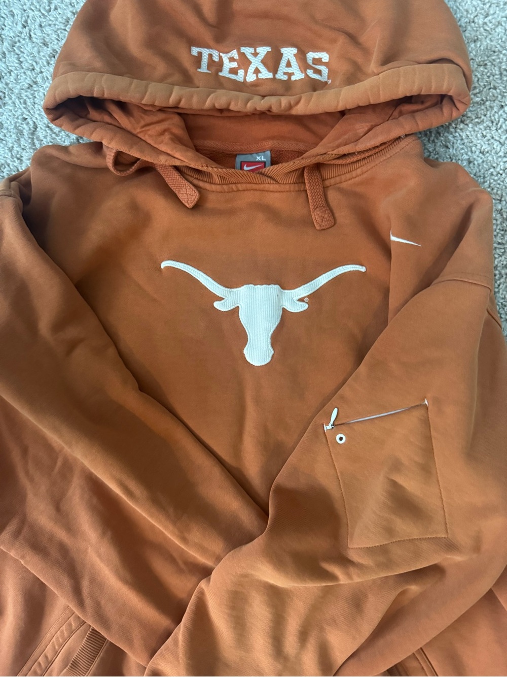 Vintage Nike Texas Burnt Orange Pullover Hoodie